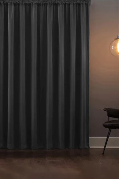 Blackout Lightproof Backdrop Curtain V-14 Smoke Without Pleats Extra-Thickening Blackout Sunshade - 7