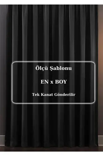 Blackout Yorug'lik o'tkazmaydigan Fon Parda V-11 Qora Pilesiz Ekstraforli Qoraytma Quyoshlik (ENXBOY)-Qora - 5
