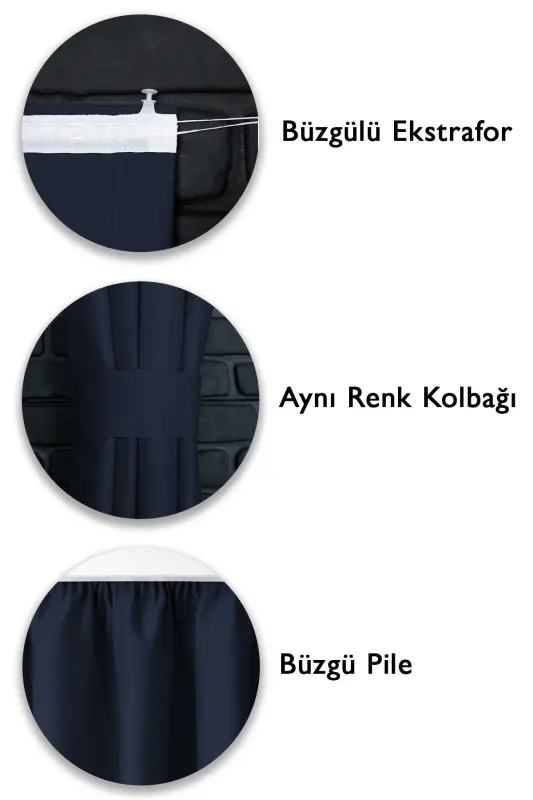 Blackout Yorug'lik o'tkazmaydigan fon parda V-13 to'q ko'k plisetsiz ekstraforli qorong'ulatuvchi quyoshdan himoya (ENXBOY)-To'q ko'k1 - 4