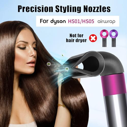 Blade Styling Concentrator Attachment for Dyson Airwrap HS01 HS05 Styler Hair Accessories, Professional Salon Styling Tools for Curling Irons converting Hair Dryer - 2