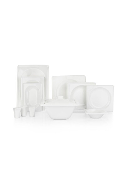 Blanc Bone Dinner Set 60 Pieces - White - 8