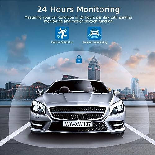 Blarie Vital Dashcam Camera Apexview Car Dash Cam Front and Rear 1080P Full HD Video Dashcam Front and Rear Camera Wide Angle Panoramic Motion Detection G-Sensor Loop Recording IR Night Vision - 5