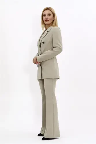 Blazer Jacket & Flared Trousers Set-Bamboo-Bamboo - ÖNDER ÖZSOY (1)