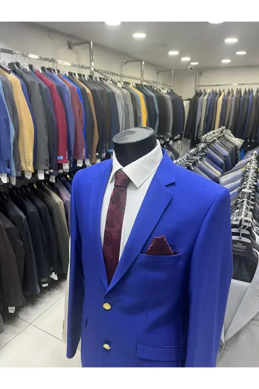 Blazer Metal Düğme Erkek Ceket-PARLEMENT - 2