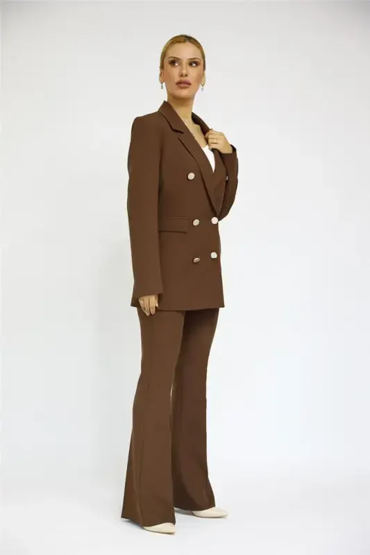 Blazer Pidjak & Ispancha Shimlar To'plami - Achchiq Qahva - Achchiq Qahva - 3