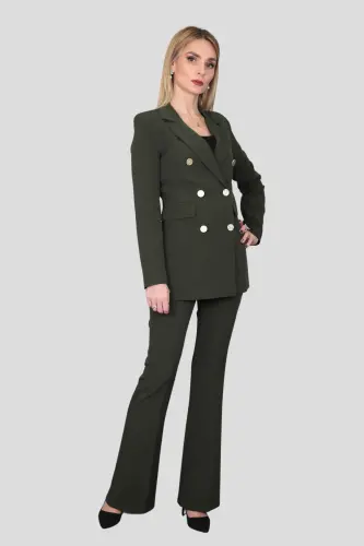Blazer Pidjak & Ispancha Shimlar To'plami - xaki - Xaki - ÖNDER ÖZSOY (1)