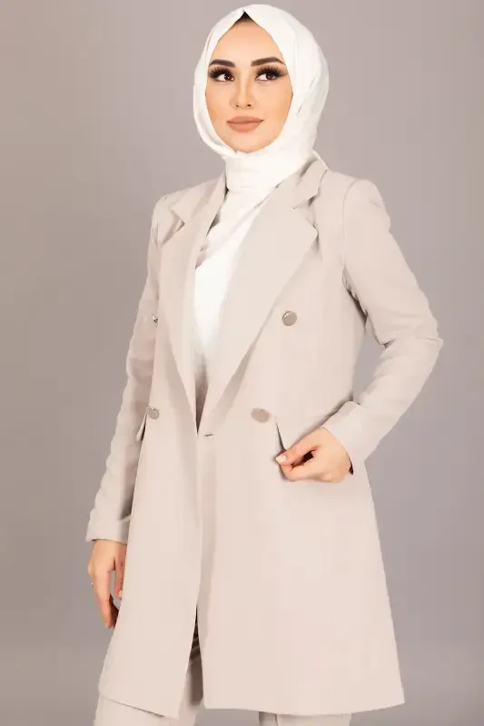 Blazer pidjakli ikkilik toshli to'plam-Tosh - 2