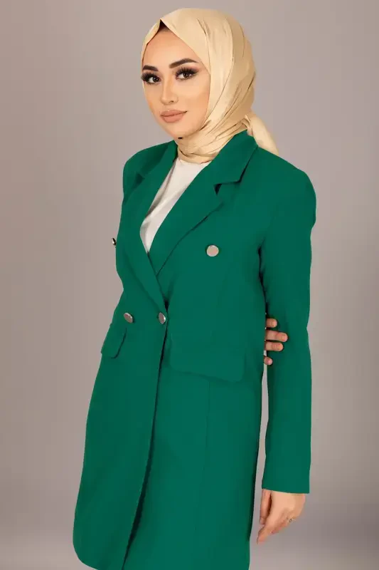 Blazer Suit Set Green-Green - 2