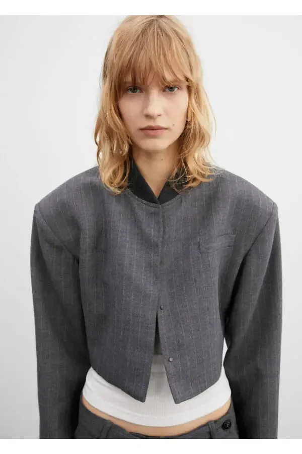 Blazer with Shoulder Pads - 1