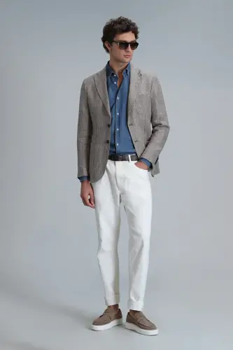 Блейзер мужской Luta Sport Slim Fit коричневый - 4