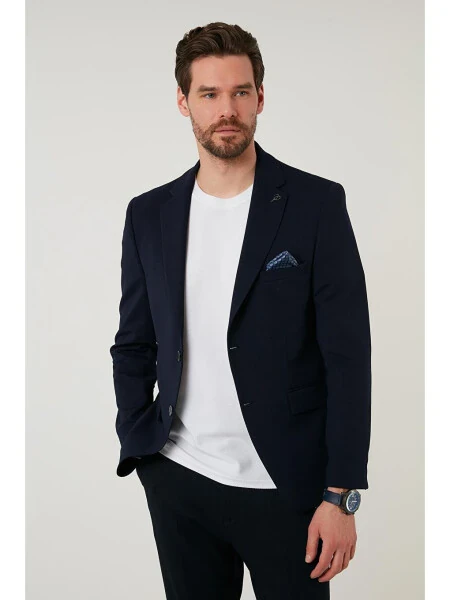 Блейзер мужской Slim Fit 6 Drop с двойным разрезом BASELNA - 4