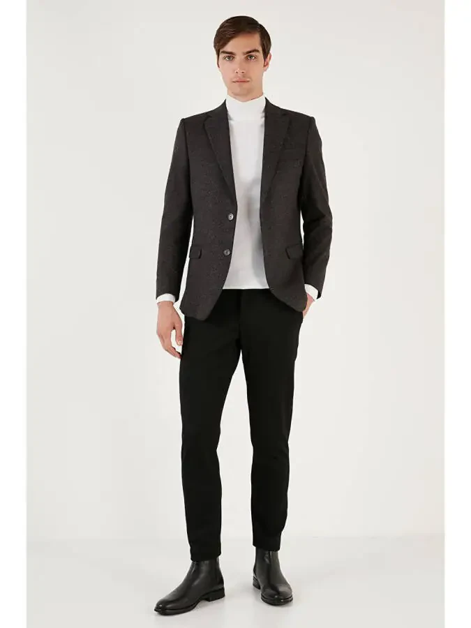 Блейзер мужской, Slim Fit, с двойным рядом пуговиц, фактурный, 6 Drop, 6601030 - 3