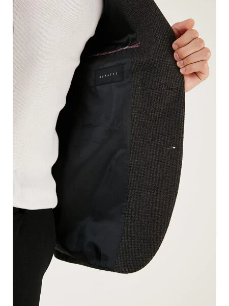 Блейзер мужской, Slim Fit, с двойным рядом пуговиц, фактурный, 6 Drop, 6601030 - 4