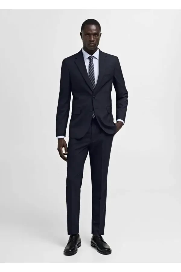 Блейзер приталенный из комфортной стрейчевой ткани - 2