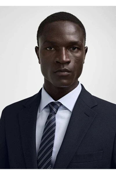 Блейзер приталенный из комфортной стрейчевой ткани - 5