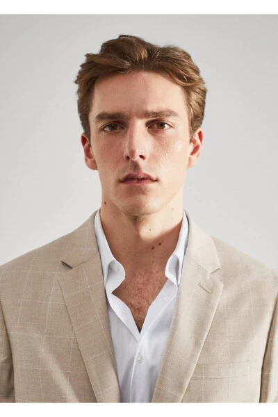 Блейзер с узким воротником - 7