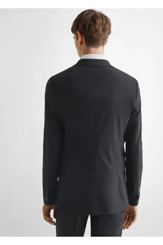 Блейзер Slim Fit - черный - 4