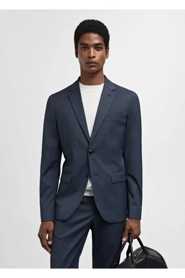 Блейзер в супер узком крое из стрейч ткани - 1