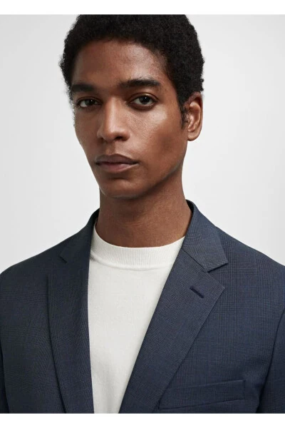 Блейзер в супер узком крое из стрейч ткани - 7