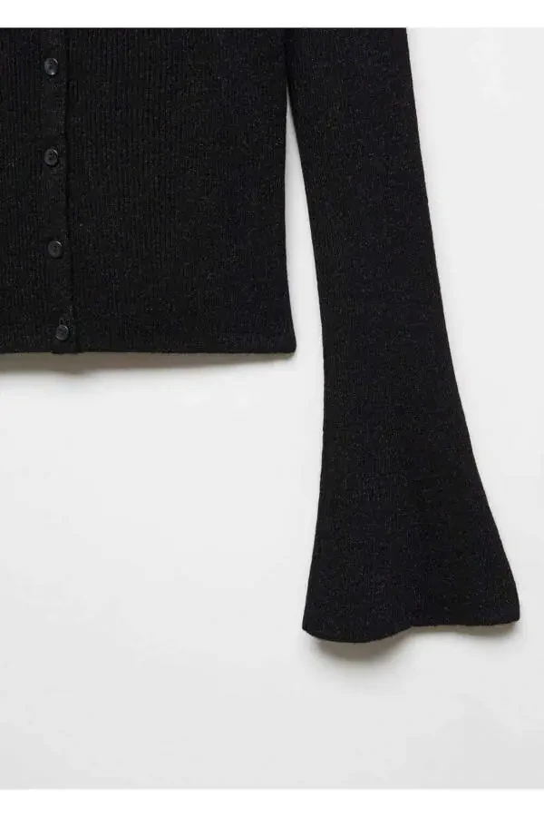 Блестящий кардиган с открытыми плечами - 6