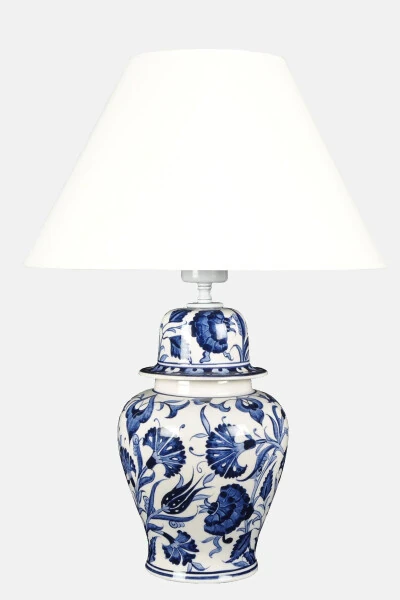 Bleu Blanc Şah Vazo Abajur Lale Karanfil K.beyaz - Qdec