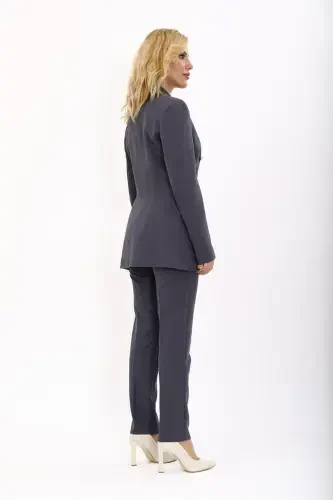 Bleyzer Ko'ylagi & Keng Shimli Shimim - Kulrang - 4