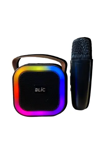 BLİC BLS-55 KARAOKE MİKROFONLU BLUETOOTH HOPARLÖR-BEJ 