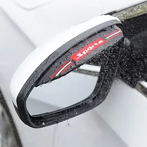 Blilo 2PCS Avtomobil Orqa Ko'zgu Yomg'ir Qoshlari, Sport Avto Yon Ko'zgu Yomg'ir o'tkazmaydigan himoya, Suv o'tkazmaydigan PVX Orqa ko'zgu Yomg'ir Vizor Tutun Qopqog'i, Ko'pgina transport vositalari uchun avtomobil tashqi aksessuarlari (Qora/Sport) - 7