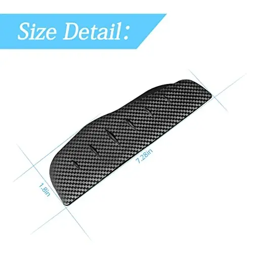 Blilo 2PCS Avtomobil yon oynalari uchun tutunli visor himoyasi - Avtomobillar, yuk mashinalari va SUVlar uchun suv o'tkazmaydigan uglerodli tolali avtomatik yomg'ir qoshlari - Universal mos (uglerod tolasi/qora) - BLILO (1)