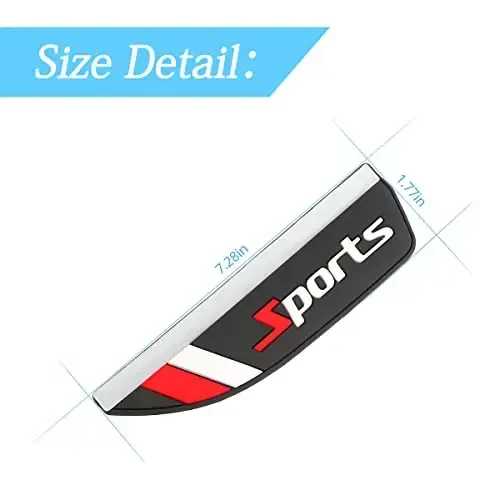 Blilo 2PCS Orqa ko'zgu qoshlari, suv o'tkazmaydigan PVX avto yon ko'zgu yomg'ir himoyasi, sport visor tutun qopqog'i, ko'pchilik mashinalar uchun universal tashqi aksessuarlar (Sport/Qizil) - 2