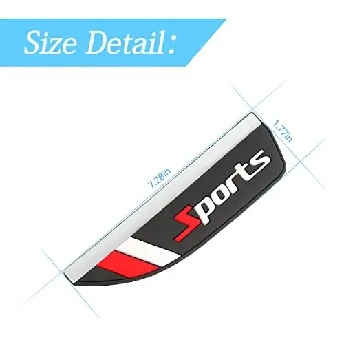Blilo 2PCS Rear View Mirror Rain Eyebrows, Waterproof PVC Auto Side Mirror Rainproof Guard, Sports Visor Smoke Cover, Universal Exterior Accessories for Most Cars (Sport/Red) - Blilo (1)