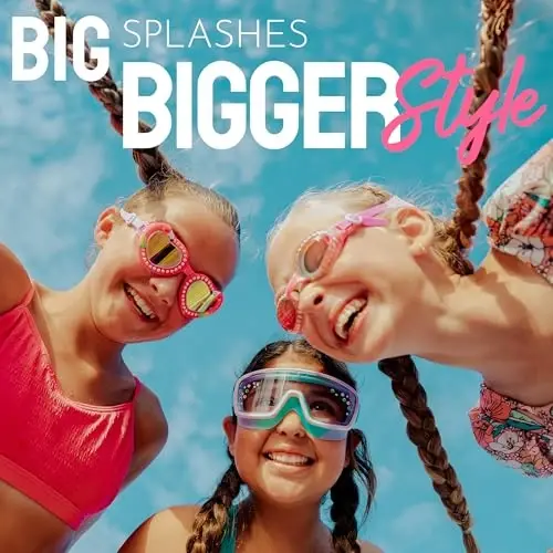 Bling 2O Girls' Kids Swimming Goggles (Ages 3+ up) 