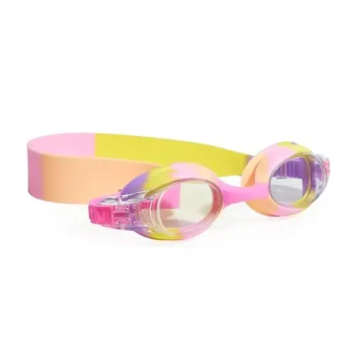 Bling 2O Girls' Swimming Goggles (Ages 3+ up) - UV Protection, Anti-Fog, 100% Silicone Material - Adjustable Nose Piece - 1