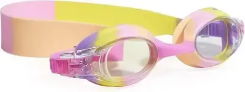 Bling 2O Girls' Swimming Goggles (Ages 3+ up) - UV Protection, Anti-Fog, 100% Silicone Material - Adjustable Nose Piece - MODAZONE