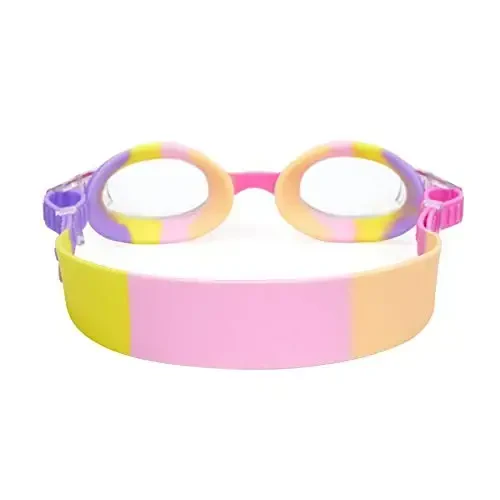Bling 2O Girls' Swimming Goggles (Ages 3+ up) - UV Protection, Anti-Fog, 100% Silicone Material - Adjustable Nose Piece - 3