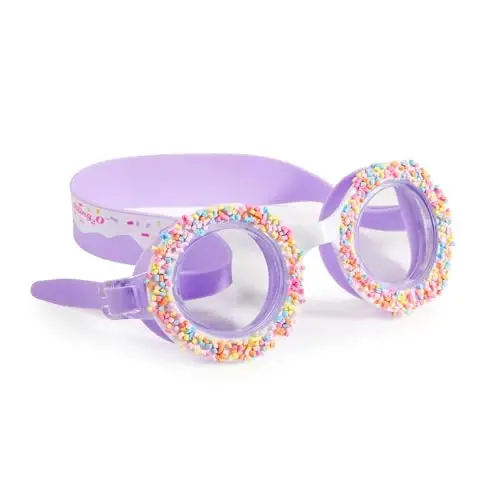 Bling 2O Girls' Swimming Goggles (Ages 3+ up) - UV Protection, Anti-Fog, 100% Silicone Material - Adjustable Nose Piece 