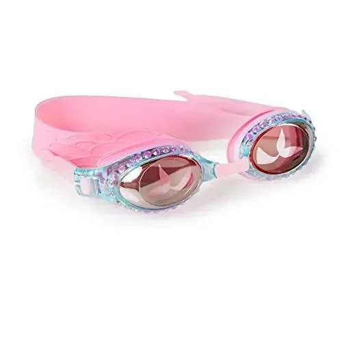 Bling 2o Girls' Swimming Goggles (Ages 3+) UV Protection Latex-Free 100% Silicone Material Anti-Fog Adjustable Nose Piece - 1