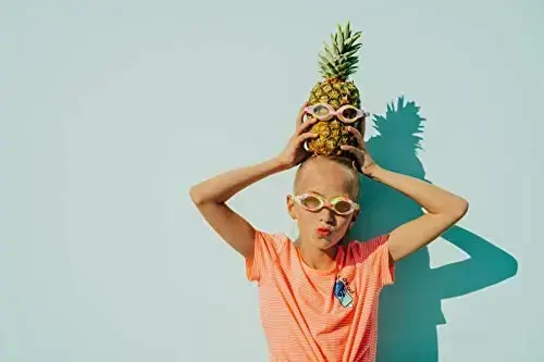 Bling 2o Girls' Swimming Goggles (Ages 3+) UV Protection Latex-Free 100% Silicone Material Anti-Fog Adjustable Nose Piece - 4