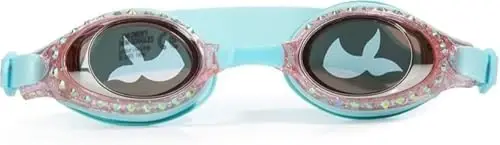 Bling 2o Girls' Swimming Goggles (Ages 3+) UV Protection Latex-Free 100% Silicone Material Anti-Fog Adjustable Nose Piece - 1