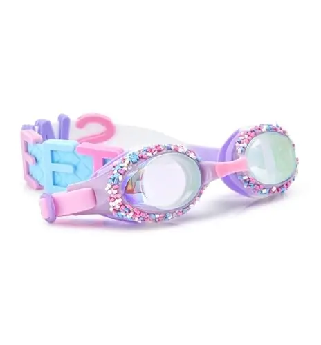 Bling 2O Girls' Swimming Goggles (Ages 3+ up) - UV Protection, Anti-Fog, 100% Silicone Material - Adjustable Nose Piece - BLING