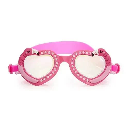 Bling 2O Girls' Swimming Goggles (Ages 3+ up) - UV Protection, Anti-Fog, 100% Silicone Material - Adjustable Nose Piece - 2