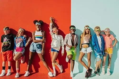 Bling 2O Girls' Swimming Goggles (Ages 3+ up) - UV Protection, Anti-Fog, 100% Silicone Material - Adjustable Nose Piece - 4