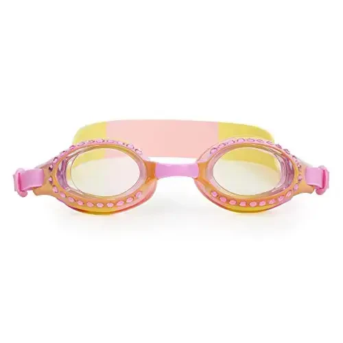 Bling 2o Girls' Swimming Goggles (Ages 3+) UV Protection Latex-Free 100% Silicone Material Anti-Fog Adjustable Nose Piece - MODAZONE (1)