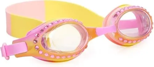 Bling 2o Girls' Swimming Goggles (Ages 3+) UV Protection Latex-Free 100% Silicone Material Anti-Fog Adjustable Nose Piece - 1