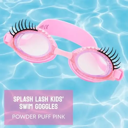 Bling 2O Girls' Glam Pink Swimming Goggles (Ages 3+ up) - UV Protection, Latex-Free, 100% Silicone Material - Includes Anti-Fog & Adjustable Nose Piece - Perfect Spring Break Gear With Hard Case - BLING 2O (1)
