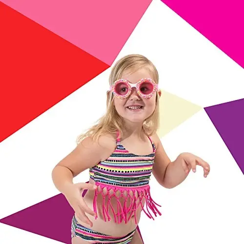 Bling 2o Girls' Swimming Goggles (Ages 3+) UV Protection Latex-Free 100% Silicone Material Anti-Fog Adjustable Nose Piece - 2