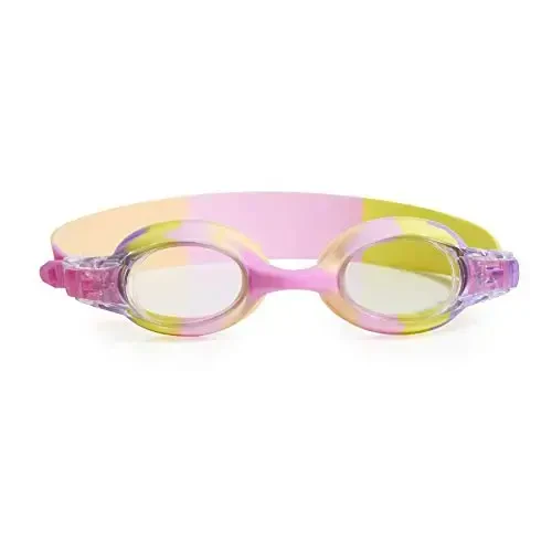 Bling 2O Girls' Swimming Goggles (Ages 3+ up) - UV Protection, Anti-Fog, 100% Silicone Material - Adjustable Nose Piece - MODAZONE (1)