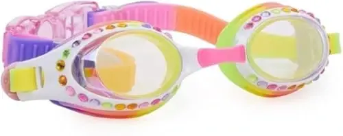 Bling 2o Girls' Swimming Goggles (Ages 3+) UV Protection Latex-Free 100% Silicone Material Anti-Fog Adjustable Nose Piece - 1
