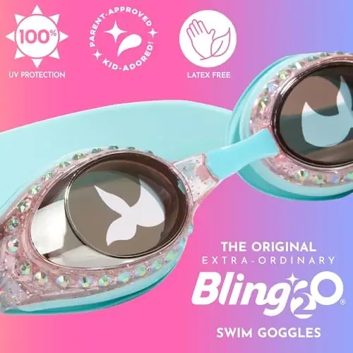 Bling 2O Qizlar uchun bolalar suzish ko'zoynaklari (3+ yoshdan yuqori) - 3