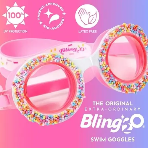 Bling 2O Qizlar uchun bolalar suzish ko'zoynaklari (3+ yoshdan yuqori) - 3